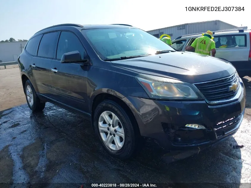 2014 Chevrolet Traverse Ls VIN: 1GNKRFED2EJ307384 Lot: 40223818