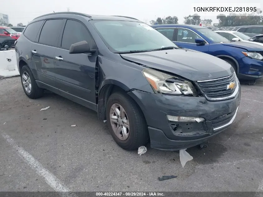 2014 Chevrolet Traverse Ls VIN: 1GNKRFKDXEJ281895 Lot: 40224347