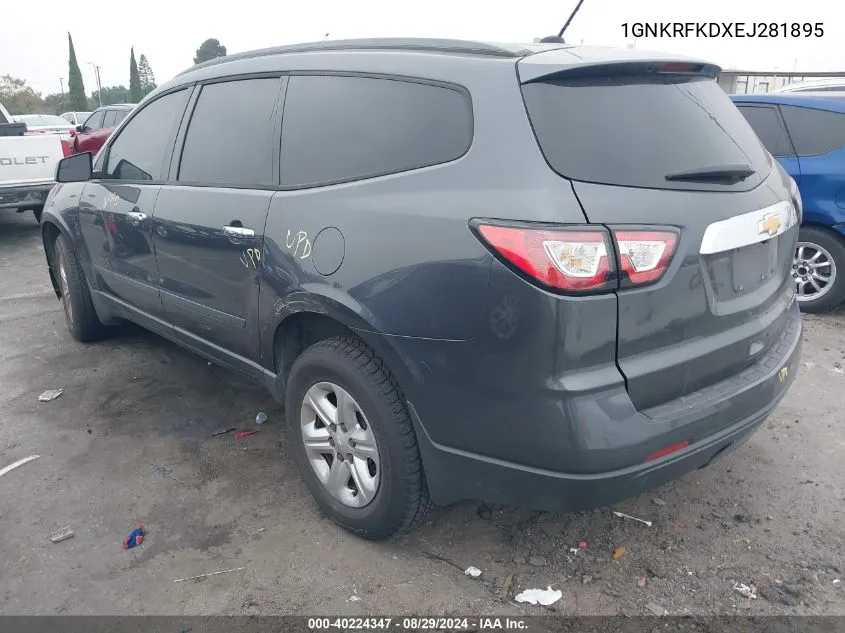 1GNKRFKDXEJ281895 2014 Chevrolet Traverse Ls