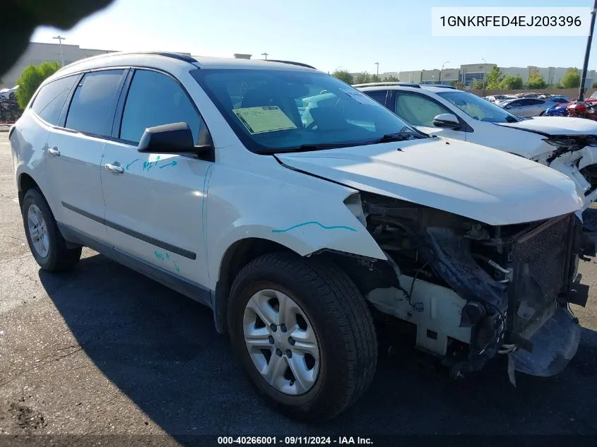 2014 Chevrolet Traverse Ls VIN: 1GNKRFED4EJ203396 Lot: 40266001