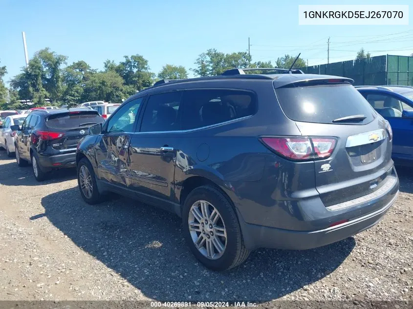 2014 Chevrolet Traverse 1Lt VIN: 1GNKRGKD5EJ267070 Lot: 40269891