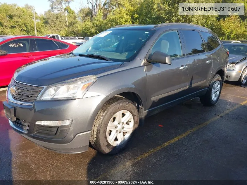 2014 Chevrolet Traverse Ls VIN: 1GNKRFED1EJ319607 Lot: 40281960