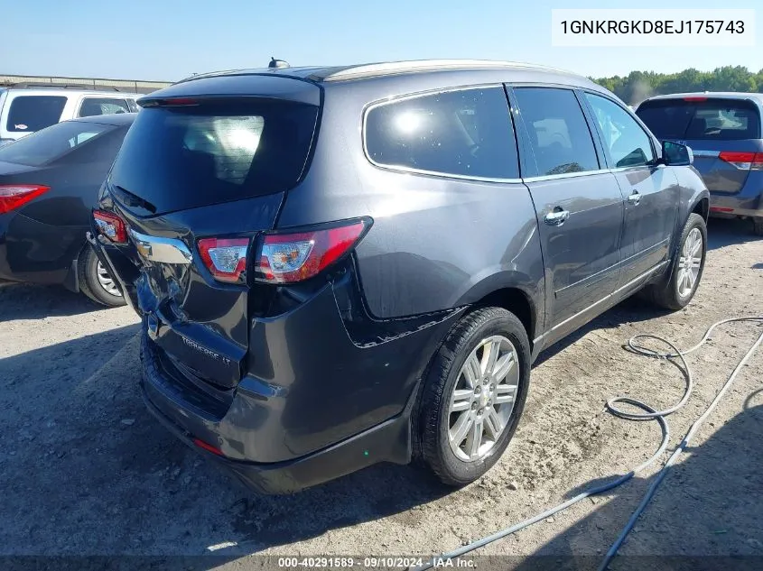 1GNKRGKD8EJ175743 2014 Chevrolet Traverse Lt