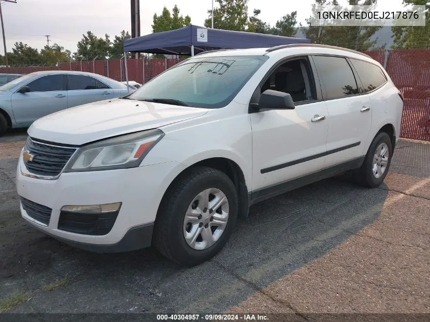 2014 Chevrolet Traverse Ls VIN: 1GNKRFED0EJ217876 Lot: 40304957