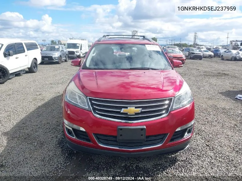 2014 Chevrolet Traverse 2Lt VIN: 1GNKRHKD5EJ237959 Lot: 40328749