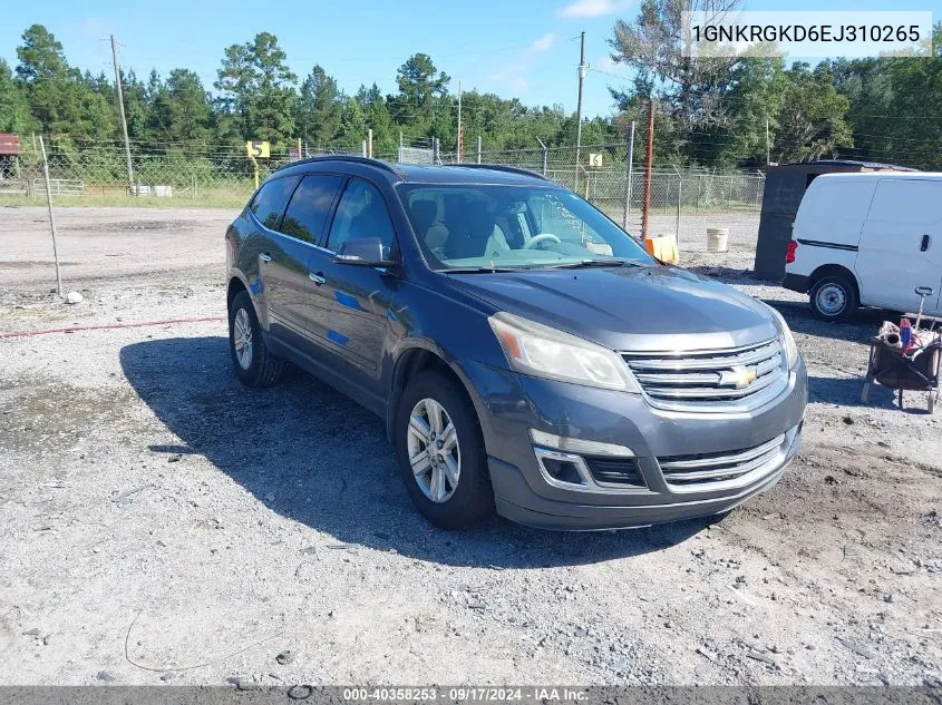 2014 Chevrolet Traverse 1Lt VIN: 1GNKRGKD6EJ310265 Lot: 40358253