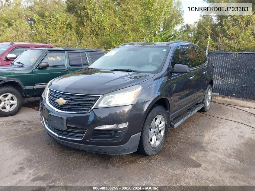 1GNKRFKD0EJ203383 2014 Chevrolet Traverse Ls