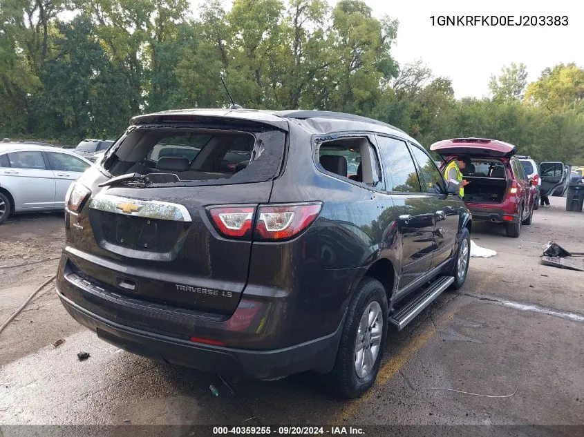 1GNKRFKD0EJ203383 2014 Chevrolet Traverse Ls