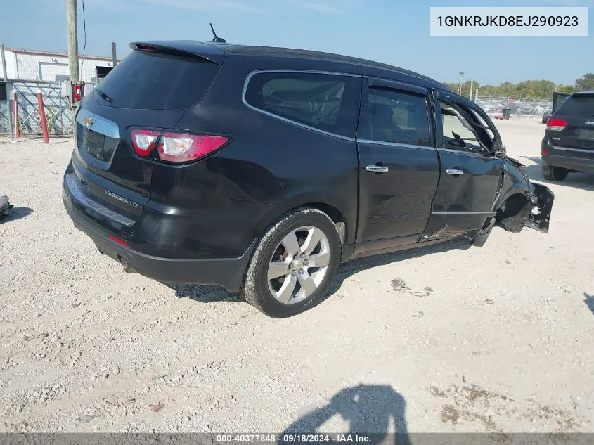 2014 Chevrolet Traverse Ltz VIN: 1GNKRJKD8EJ290923 Lot: 40377848