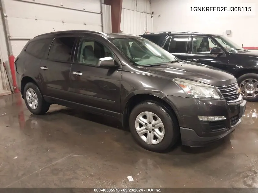 1GNKRFED2EJ308115 2014 Chevrolet Traverse Ls