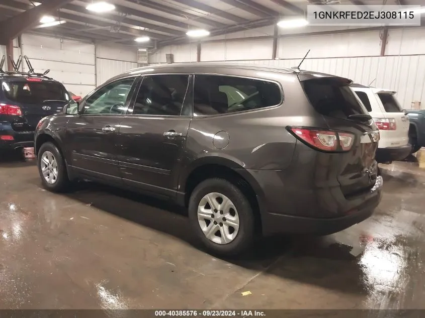 1GNKRFED2EJ308115 2014 Chevrolet Traverse Ls