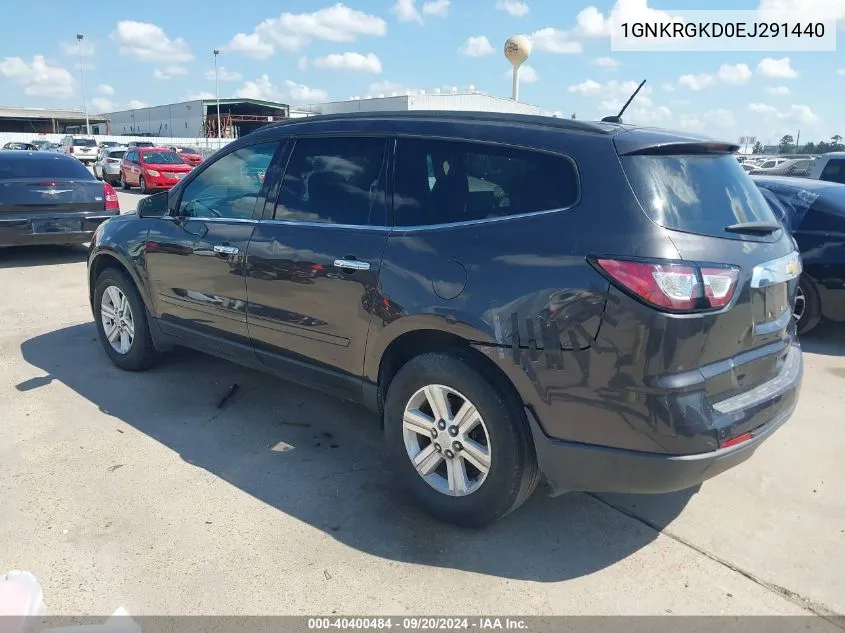 2014 Chevrolet Traverse 1Lt VIN: 1GNKRGKD0EJ291440 Lot: 40400484