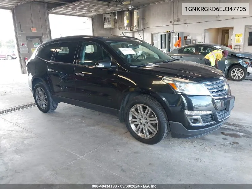 2014 Chevrolet Traverse 1Lt VIN: 1GNKRGKD6EJ347705 Lot: 40434198