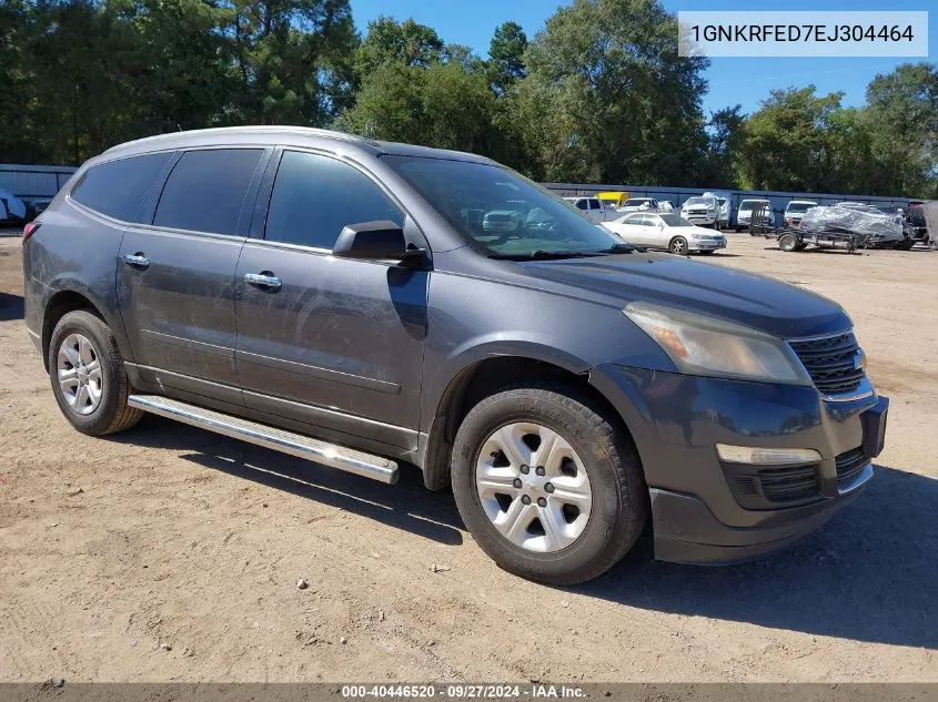 2014 Chevrolet Traverse Ls VIN: 1GNKRFED7EJ304464 Lot: 40446520