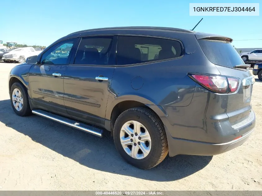 2014 Chevrolet Traverse Ls VIN: 1GNKRFED7EJ304464 Lot: 40446520