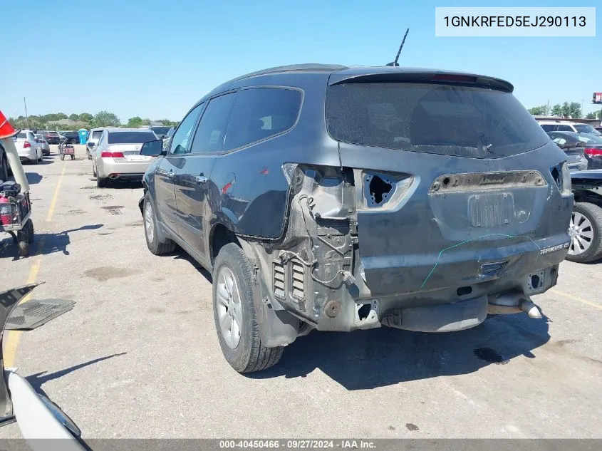 2014 Chevrolet Traverse Ls VIN: 1GNKRFED5EJ290113 Lot: 40450466