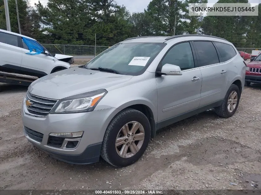 1GNKRHKD5EJ105445 2014 Chevrolet Traverse 2Lt