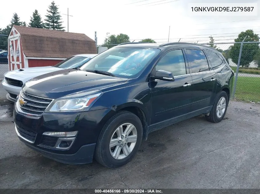 2014 Chevrolet Traverse Lt VIN: 1GNKVGKD9EJ279587 Lot: 40456166