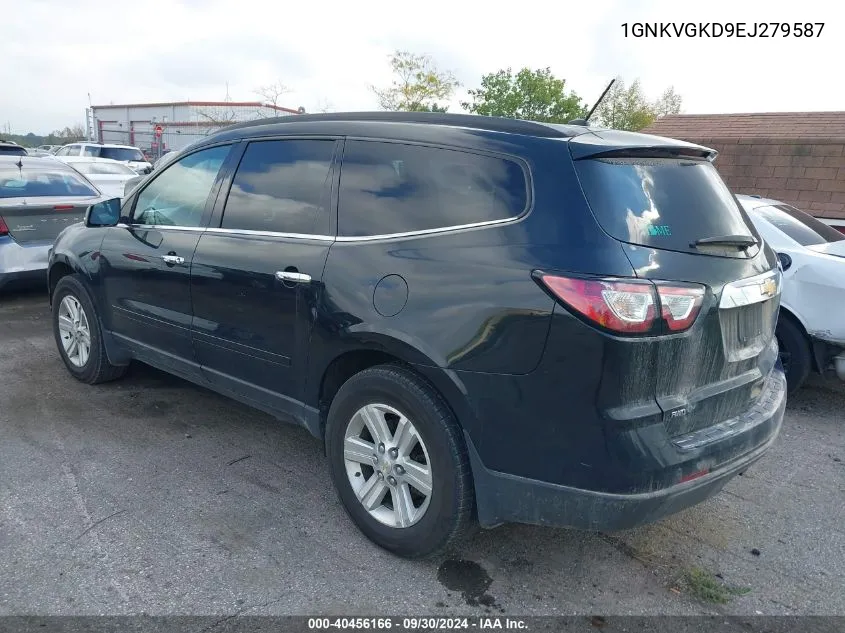 2014 Chevrolet Traverse Lt VIN: 1GNKVGKD9EJ279587 Lot: 40456166