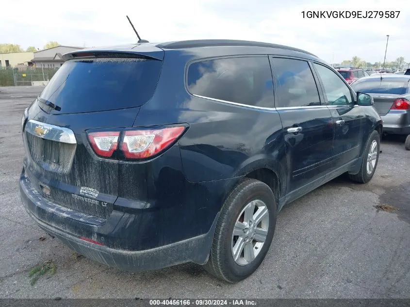 2014 Chevrolet Traverse Lt VIN: 1GNKVGKD9EJ279587 Lot: 40456166