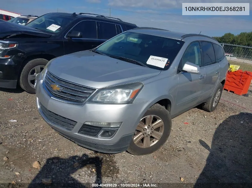 2014 Chevrolet Traverse Lt VIN: 1GNKRHKD0EJ368281 Lot: 40499829