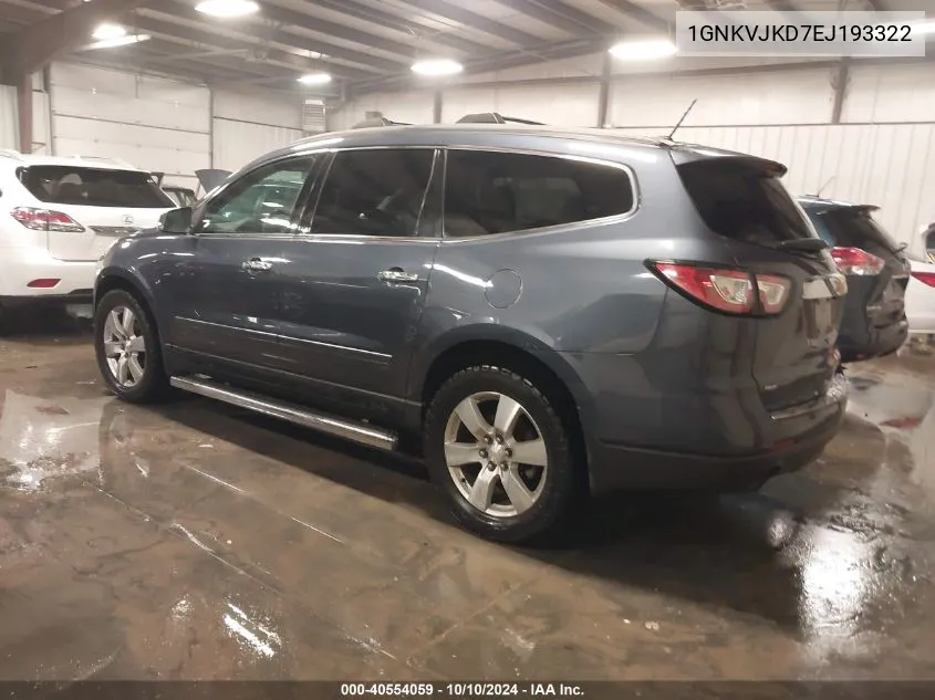 1GNKVJKD7EJ193322 2014 Chevrolet Traverse Ltz