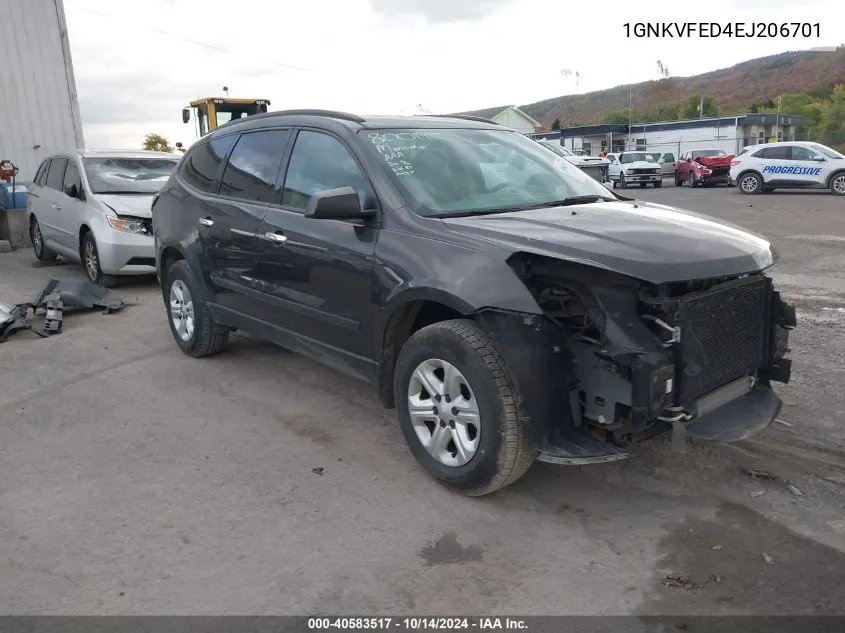 2014 Chevrolet Traverse Ls VIN: 1GNKVFED4EJ206701 Lot: 40583517