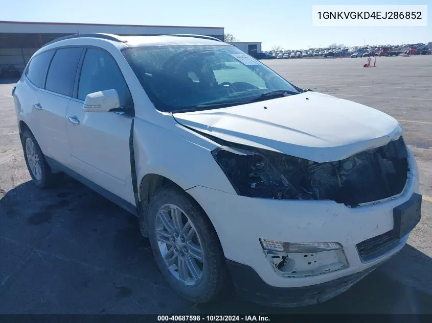 2014 Chevrolet Traverse 1Lt VIN: 1GNKVGKD4EJ286852 Lot: 40687598