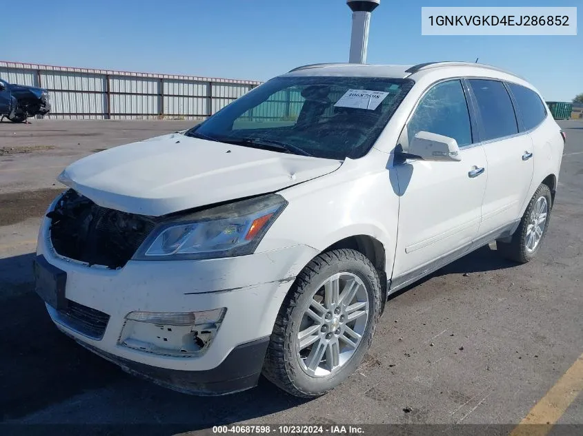 2014 Chevrolet Traverse 1Lt VIN: 1GNKVGKD4EJ286852 Lot: 40687598