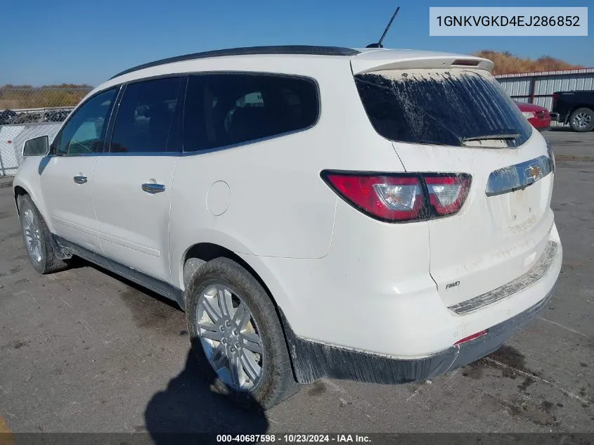 2014 Chevrolet Traverse 1Lt VIN: 1GNKVGKD4EJ286852 Lot: 40687598