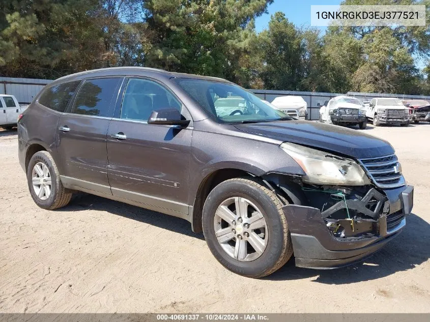 2014 Chevrolet Traverse 1Lt VIN: 1GNKRGKD3EJ377521 Lot: 40691337