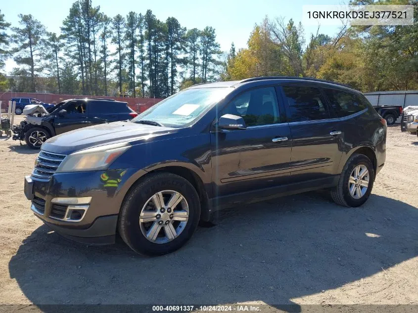 2014 Chevrolet Traverse 1Lt VIN: 1GNKRGKD3EJ377521 Lot: 40691337