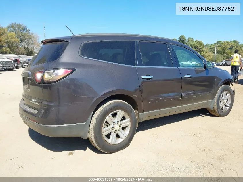 2014 Chevrolet Traverse 1Lt VIN: 1GNKRGKD3EJ377521 Lot: 40691337