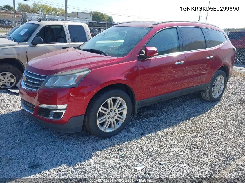 2014 Chevrolet Traverse 1Lt VIN: 1GNKRGKD5EJ299890 Lot: 40702894