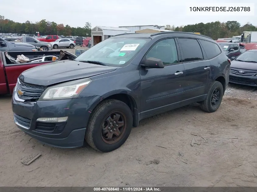 2014 Chevrolet Traverse Ls VIN: 1GNKRFED5EJ268788 Lot: 40768640