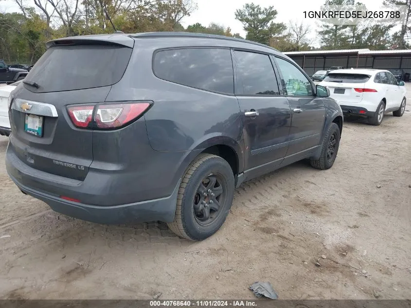 2014 Chevrolet Traverse Ls VIN: 1GNKRFED5EJ268788 Lot: 40768640