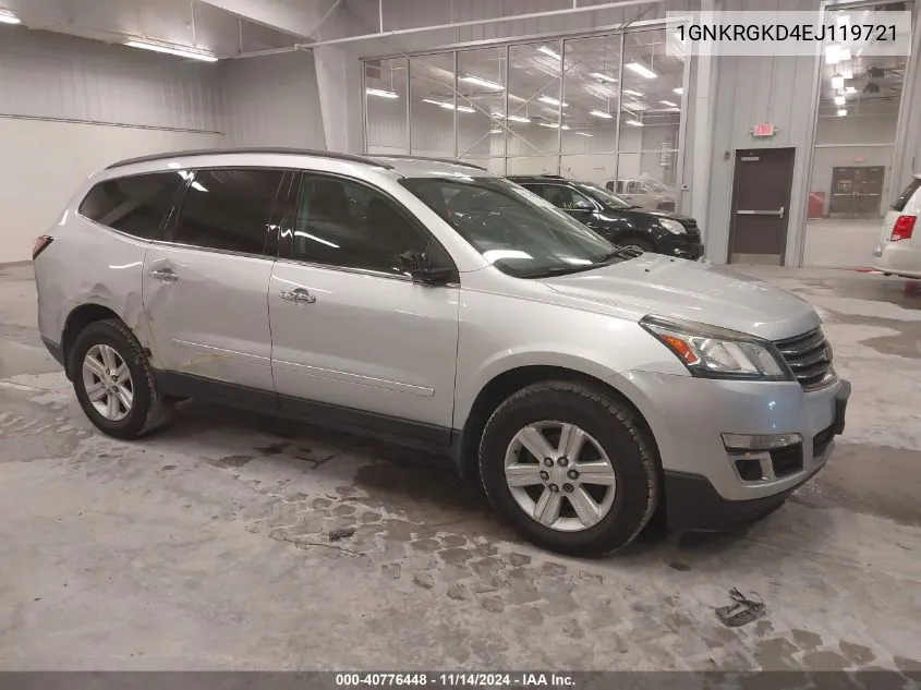 2014 Chevrolet Traverse 1Lt VIN: 1GNKRGKD4EJ119721 Lot: 40776448