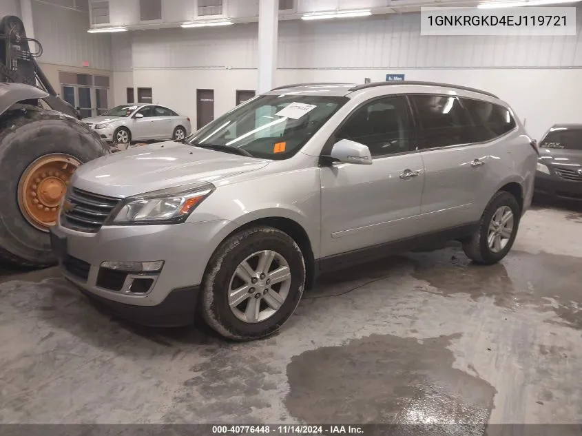 2014 Chevrolet Traverse 1Lt VIN: 1GNKRGKD4EJ119721 Lot: 40776448