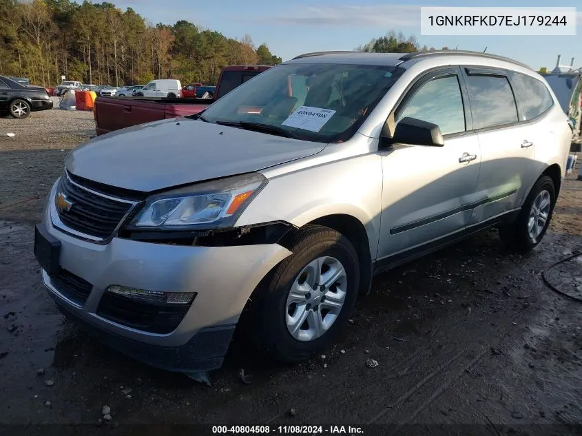 2014 Chevrolet Traverse Ls VIN: 1GNKRFKD7EJ179244 Lot: 40804508