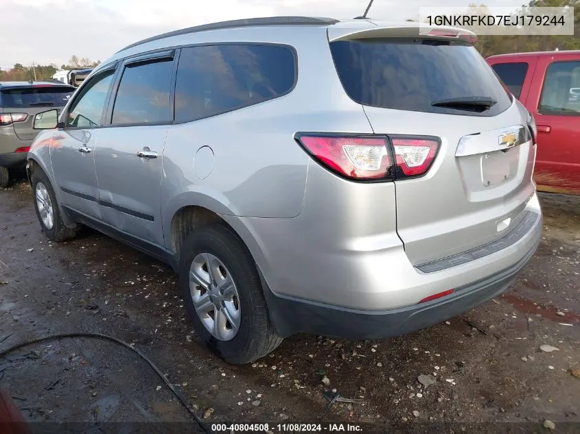 2014 Chevrolet Traverse Ls VIN: 1GNKRFKD7EJ179244 Lot: 40804508