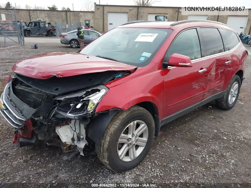 2014 Chevrolet Traverse 2Lt VIN: 1GNKVHKD4EJ182867 Lot: 40842982