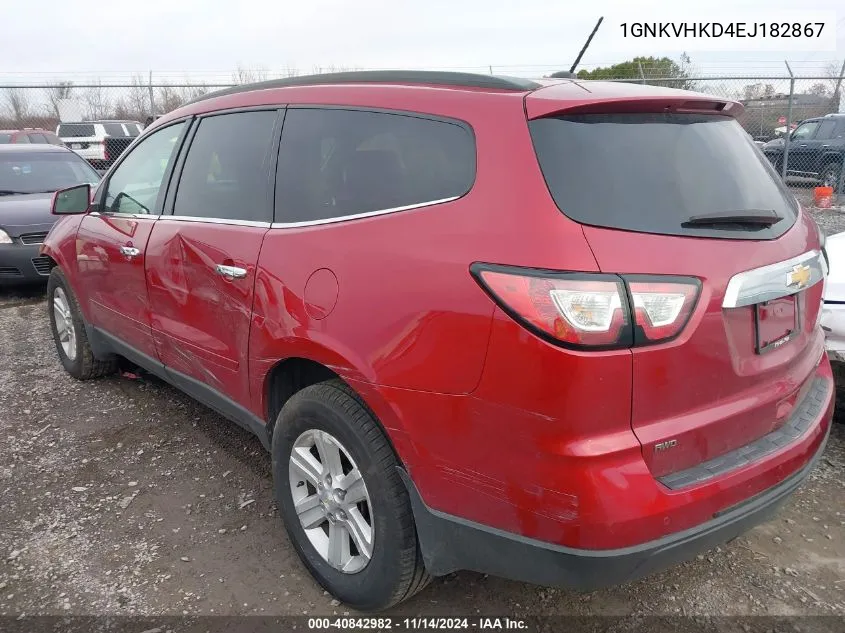 2014 Chevrolet Traverse 2Lt VIN: 1GNKVHKD4EJ182867 Lot: 40842982