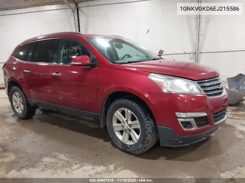 2014 Chevrolet Traverse 1Lt VIN: 1GNKVGKD6EJ215586 Lot: 40887018