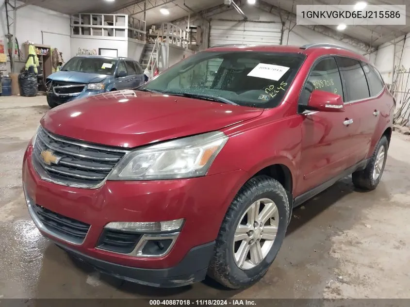 2014 Chevrolet Traverse 1Lt VIN: 1GNKVGKD6EJ215586 Lot: 40887018