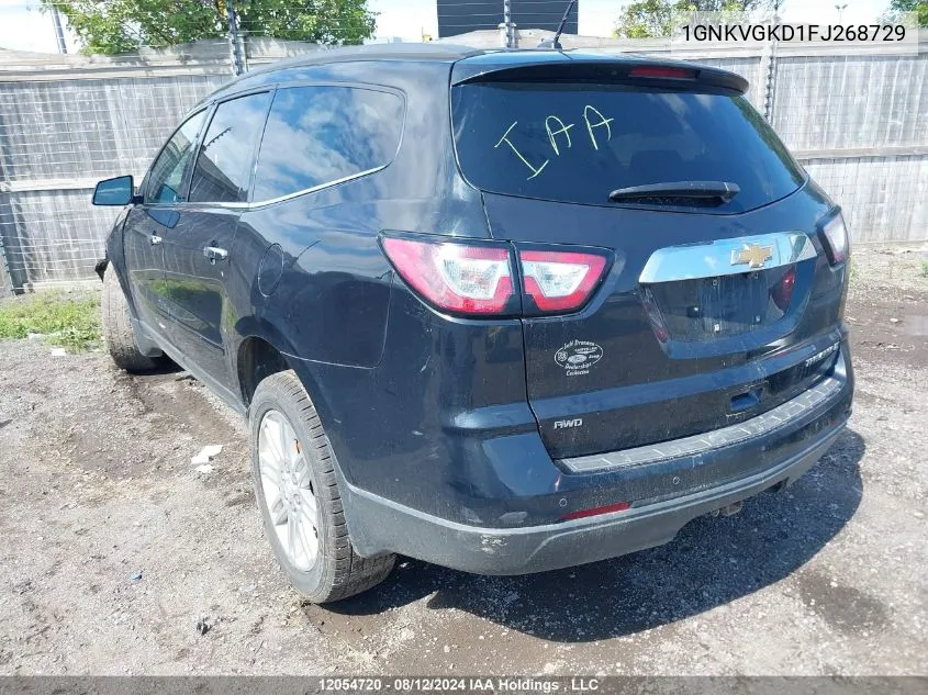 2015 Chevrolet Traverse Lt VIN: 1GNKVGKD1FJ268729 Lot: 12054720