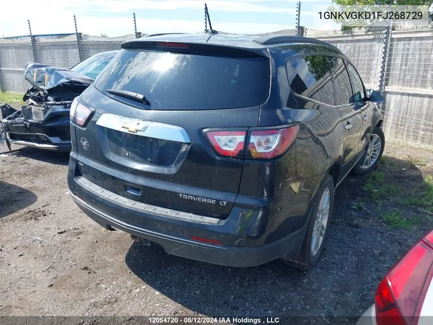 2015 Chevrolet Traverse Lt VIN: 1GNKVGKD1FJ268729 Lot: 12054720