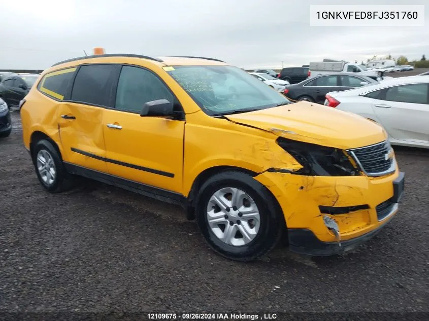 1GNKVFED8FJ351760 2015 Chevrolet Traverse