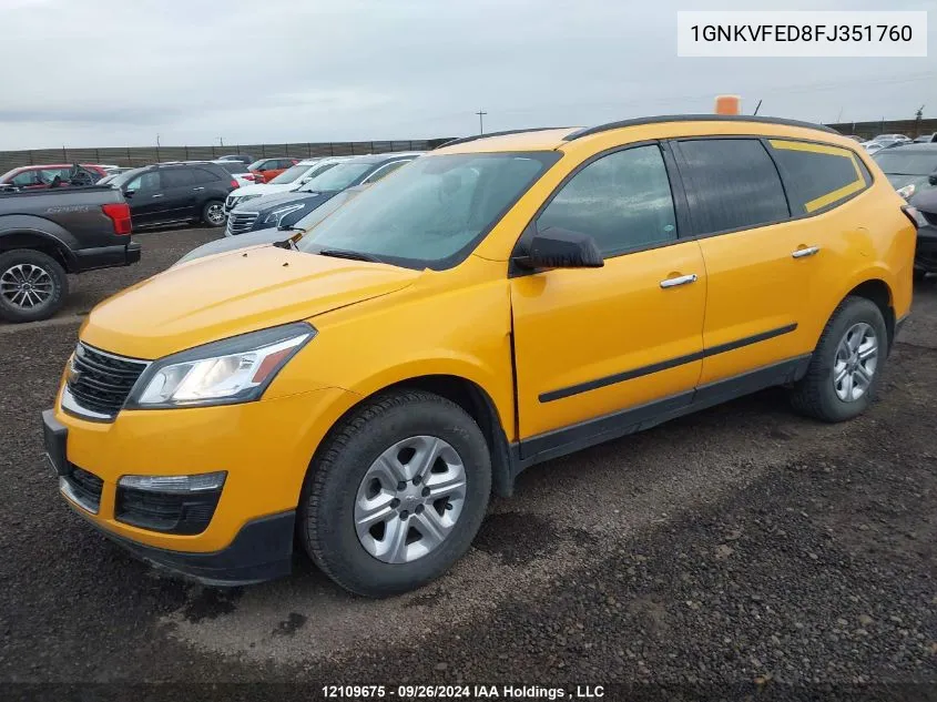 1GNKVFED8FJ351760 2015 Chevrolet Traverse