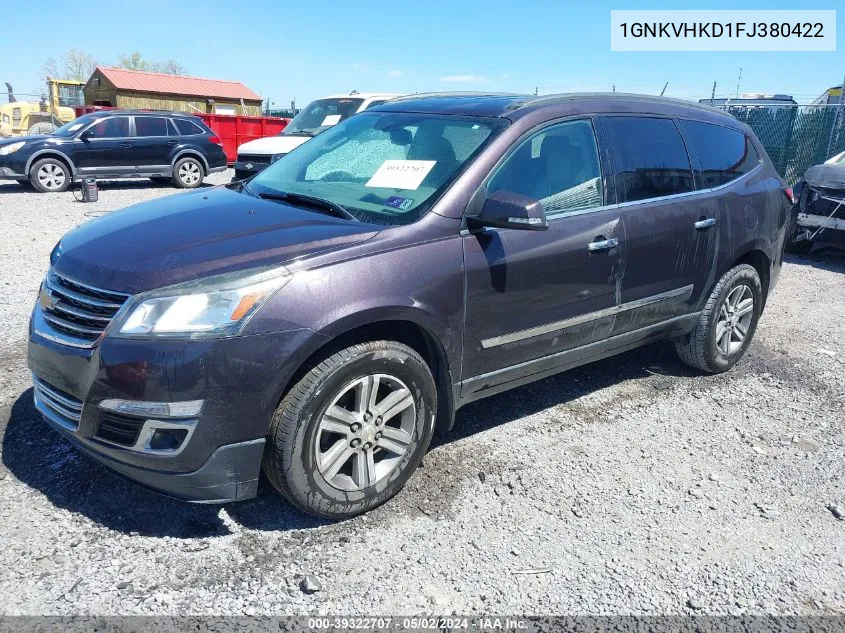 2015 Chevrolet Traverse 2Lt VIN: 1GNKVHKD1FJ380422 Lot: 39322707