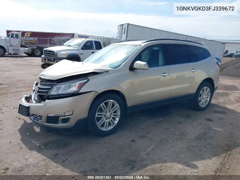 1GNKVGKD3FJ339672 2015 Chevrolet Traverse 1Lt